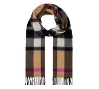 Heritage Plaid Check Cashmere Scarf with Tassels and Gift Box - CAMEL / ONE
