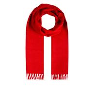 Heritage Plain Cashmere Scarf with Tassels and Gift Box - BERRY / ONE
