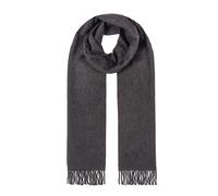 Heritage Plain Cashmere Scarf with Tassels and Gift Box - CHARCOAL / ONE