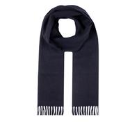 Heritage Plain Cashmere Scarf with Tassels and Gift Box - NAVY / ONE