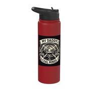 Heritage Pride Coal Miner Father My Daddy is a Coal Miner Stainless Steel Insulated Water Bottle