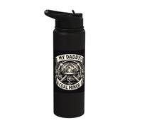 Heritage Pride Coal Miner Father My Daddy is a Coal Miner Stainless Steel Insulated Water Bottle