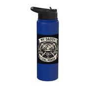 Heritage Pride Coal Miner Father My Daddy is a Coal Miner Stainless Steel Insulated Water Bottle