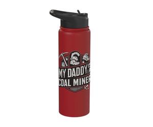 Heritage Pride Coal Miner My Daddy is a Coal Miner Mining Stainless Steel Insulated Water Bottle