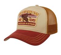 Heritage Rodeo Trucker Cap - Beige and Red One Size