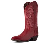 Heritage Round Toe StretchFit Western Boot, Rosy Red, 5.5 UK