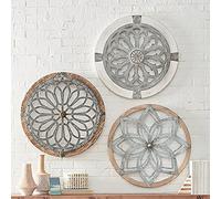 Heritage Round Wall Art - Metal Decorative Wall Medallions,Hand-Made Creative Round Wall Art Decor for Home, Bedroom, Living Room, Outdoors Home Decoration Multi-Style Crafts Decor