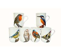 heritage Set of 6 British Birds Mugs, 6 Different Designs with Free UK DELIVERY