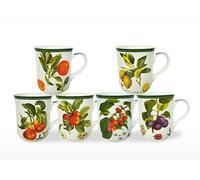 heritage Set of 6 Chelsea Fruits Mugs Curved Design