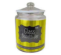 Heritage Small to Large Clear Glass Storage Jar with Silicone Lid Biscotti Jars (2 Litre)
