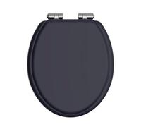 Heritage Soft Close Toilet Seat With Chrome Hinges - Midnight Blue