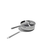 Heritage Steel x Eater 2 Quart Saucepan with Lid | Made in USA | 5-Ply Fully Clad Stainless Steel Pan | Stay Cool Handle Design | Induction Capable & Non-Toxic Cookware