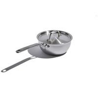 Heritage Steel x Eater 2 Quart Stainless Steel Saucier Pan | 5-Ply Fully Clad | Stay Cool Handle | Induction Compatible | Non-Toxic | Cook like a Pro
