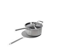 Heritage Steel x Eater 4 Quart Saucepan with Lid | Made in USA | 5-Ply Fully Clad Stainless Steel Pan | Stay Cool Handle Design | Induction Capable & Non-Toxic Cookware