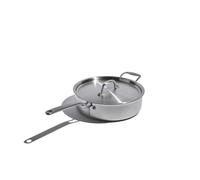 Heritage Steel x Eater 4 Quart Sauté Pan | Made in USA | 5-Ply Fully Clad Stainless Steel Saute Pan | Stay Cool Handle | Non Toxic Induction Pan