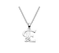 Heritage Sterling Silver Celtic Initial E Necklace of Length 45.7cm