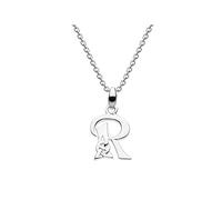Heritage Sterling Silver Celtic Initial R Necklace of Length 45.7cm