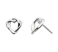 Heritage Sterling Silver Celtic Open Heart Stud Earrings