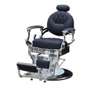 Heritage Styling Throne: Vintage Hydraulic Chair w/ 175° Recline, 360° Rotation & Steel Frame - Premium Leather Salon Chair for Spa/Ateliers