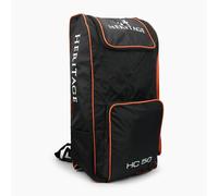 Heritage Titan Cricket Backpack Sports Bag 50 Litre Duffle Duffel Large Bag 50L Padded Adjustable | Black & Orange