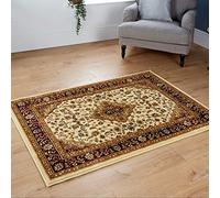 Heritage Traditional Large Area Rugs For Dining and Living Room l Ideal For Kids Room, Bedroom, Kitchen, Indoor/Outdoor Hallway Runner Carpet Mat (Cream,160x230)