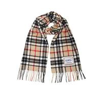 Heritage Traditions 100% Pure Wool Tartan Scarves Shawls and Wraps (Camel Thompson), Wool Scarf, Brown Check
