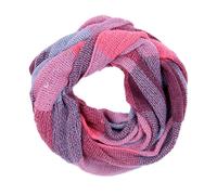 Heritage Traditions Basket Weave Lightweight Box Check Snood - Pink Grey