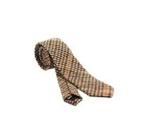 Heritage Traditions Box Check Tweed Tie - Camel Houndstooth