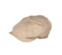 Heritage Traditions Carlyle Herringbone Linen Newsboy Cap - Natural Linen