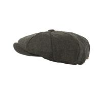 Heritage Traditions Carlyle Tweed Herringbone Newsboy Cap - Green Herringbone