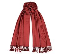 Heritage Traditions Celtic At Heart Summer Bird Thistle Celtic Design Double Sided Jacquard Long Scarf (Rose Red)