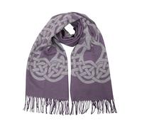Heritage Traditions Celtic Supersoft Jacquard Scarf (Celtic Knot Purple)