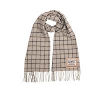 Heritage Traditions Check Wool Scarf - Navy Grey