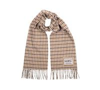 Heritage Traditions Check Wool Scarf (Navy Tan)