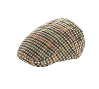 Heritage Traditions Classic Arthur Tweed Flat Cap - Camel Houndstooth