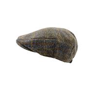 Heritage Traditions Classic Arthur Tweed Flat Cap - Jumbo Herringbone Brown