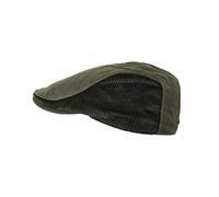 Heritage Traditions Classic Wax Cord Flat Cap Hat (L/XL, Green)