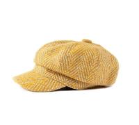 Heritage Traditions Donegal Yellow Herringbone Baker Boy Cap