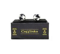 Heritage Traditions Harris Tweed Cufflinks - Black White Dogtooth