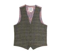 Heritage Traditions Heritage Tweed Waistcoat - Small 38" - Brown Herringbone