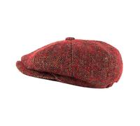 Heritage Traditions Newsboy Cap Chunky Herringbone - Autumn Red