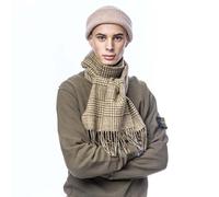 Heritage Traditions Prince of Wales Checked Wool Scarf (Green)