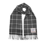 Heritage Traditions Pure Wool Check Scarf - Charcoal Box Check