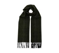 Heritage Traditions Pure Wool Herringbone Scarf - Green Herringbone