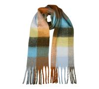 Heritage Traditions Soft Touch Herringbone Blanket Scarf - Brown Blue Green