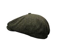 Heritage Traditions Tommy Tweed Baker Boy Cap - Green Herringbone