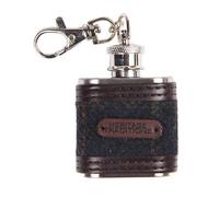 Heritage Traditions Tweed 1oz Hip Flask - Blue Box Check