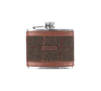 Heritage Traditions Tweed 4oz Hip Flask - Green Box Check