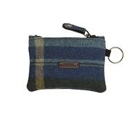 Heritage Traditions Tweed Colour Small Coin Card Travel Purse (Blue Check)
