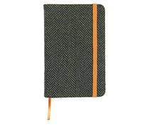 Heritage Traditions Tweed Covered Lined Notebook (Green Herringbone)